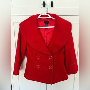 Guess Vibrant Red Pea Coat